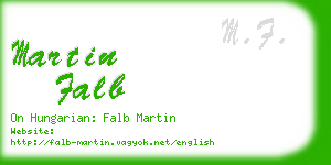 martin falb business card